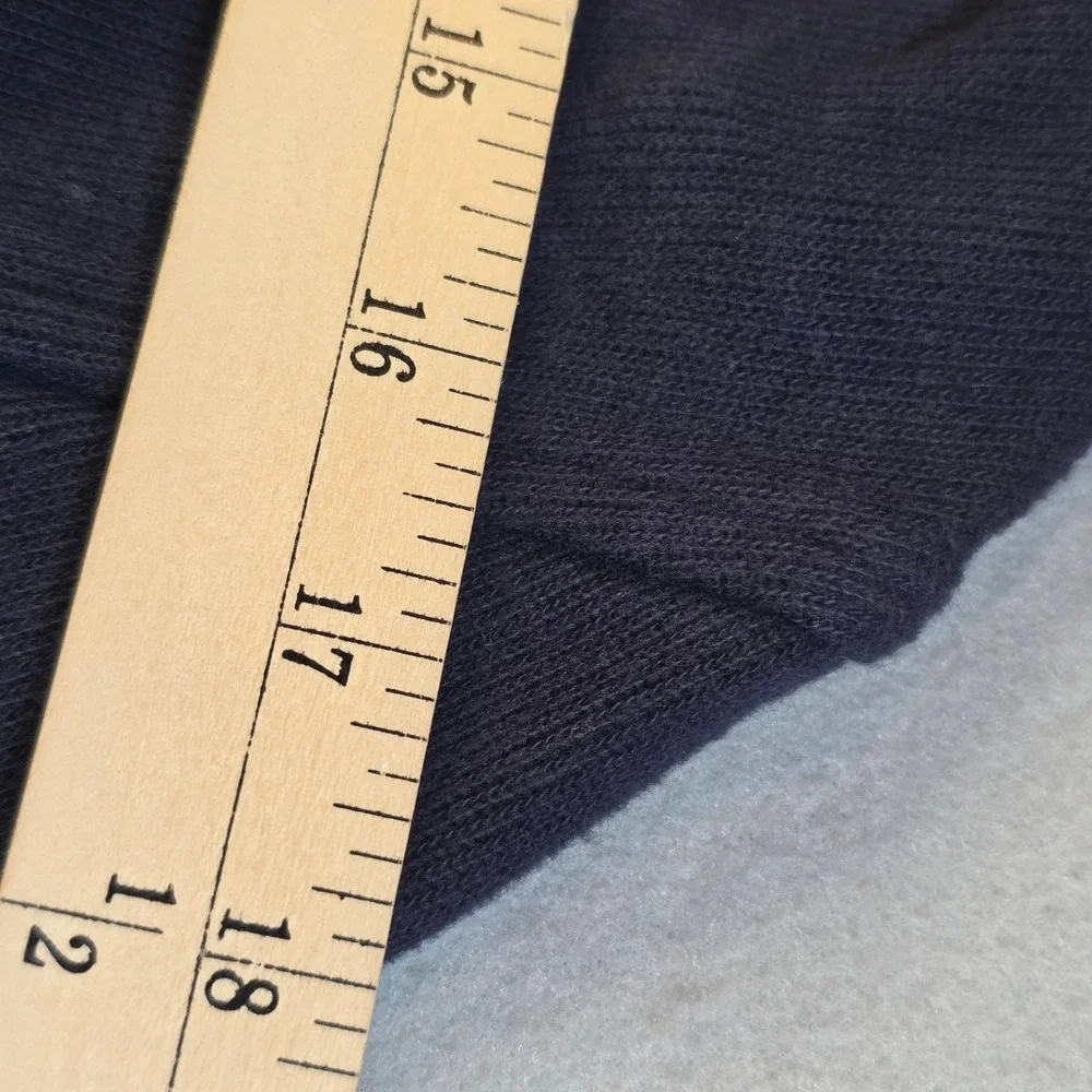 Nautica Mens Shawl Collar Pullover Sweater Navy Blue 100% Cotton Large